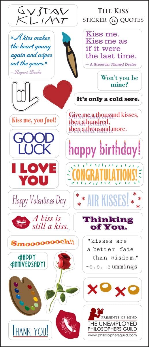 Tarjeta De Felicitación El Beso De Klim (Unemployed Philosophers)