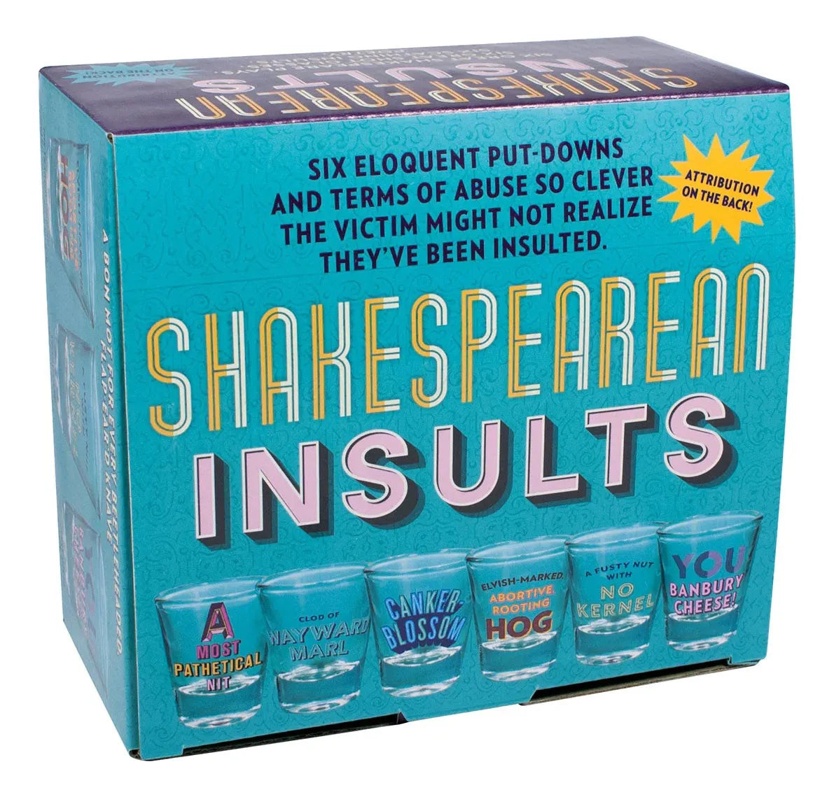 Vasos Shots con insultos de Shakespeare (Kikkerland)