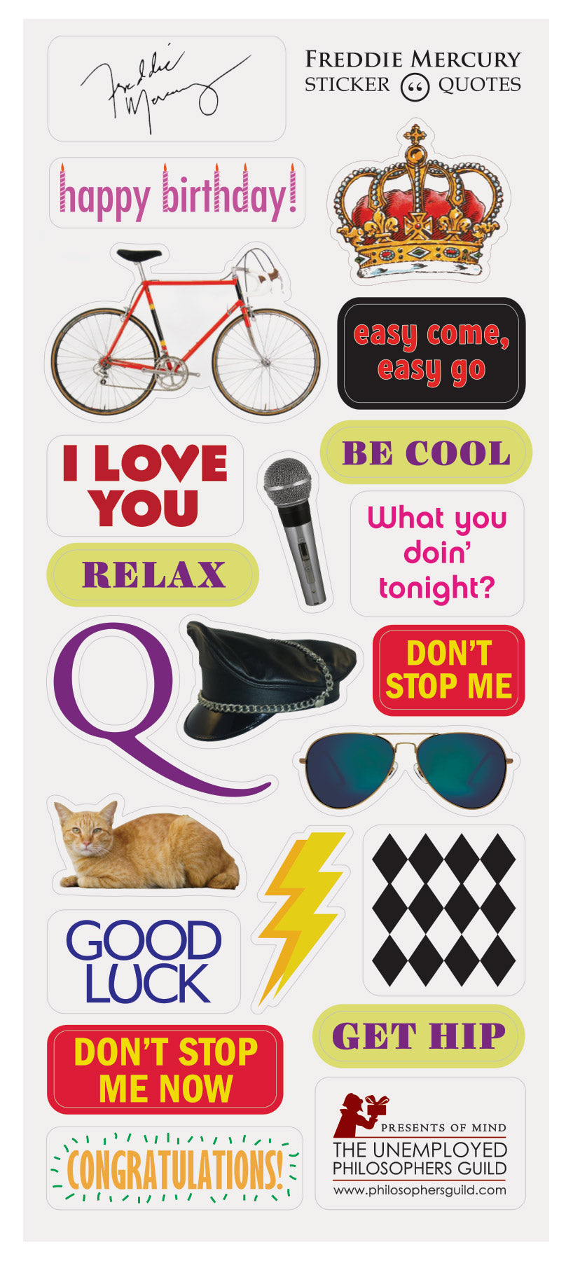 Tarjeta de Felicitación Freddie Mercury (Unemployed Philosophers)