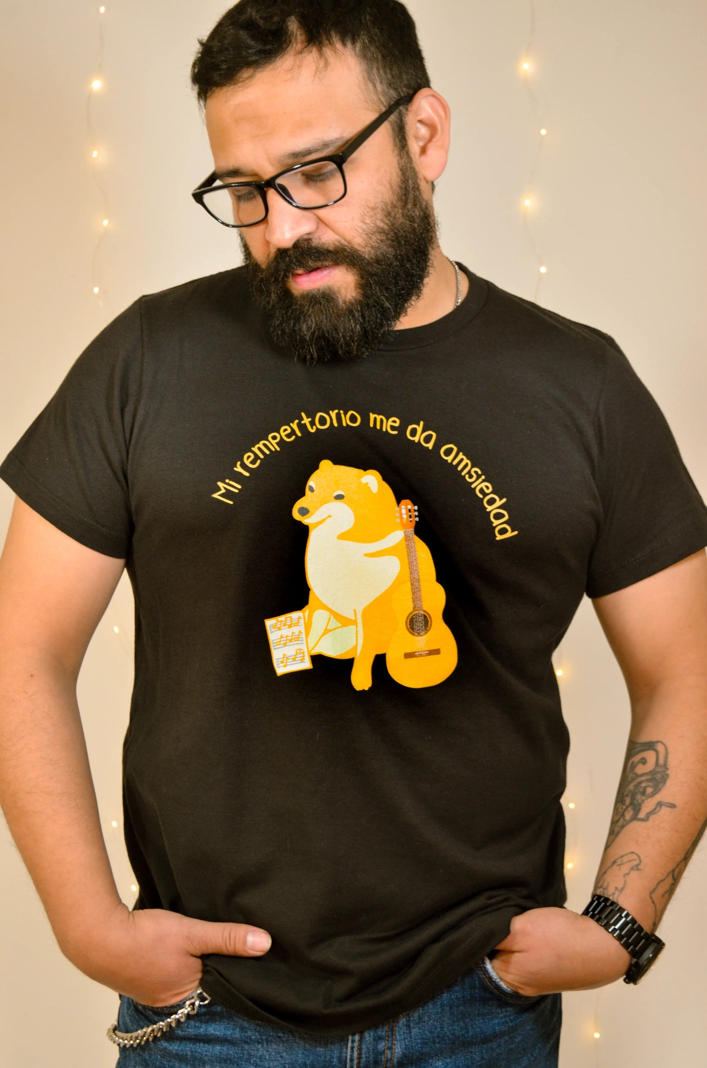 Playera Cheems Negra
