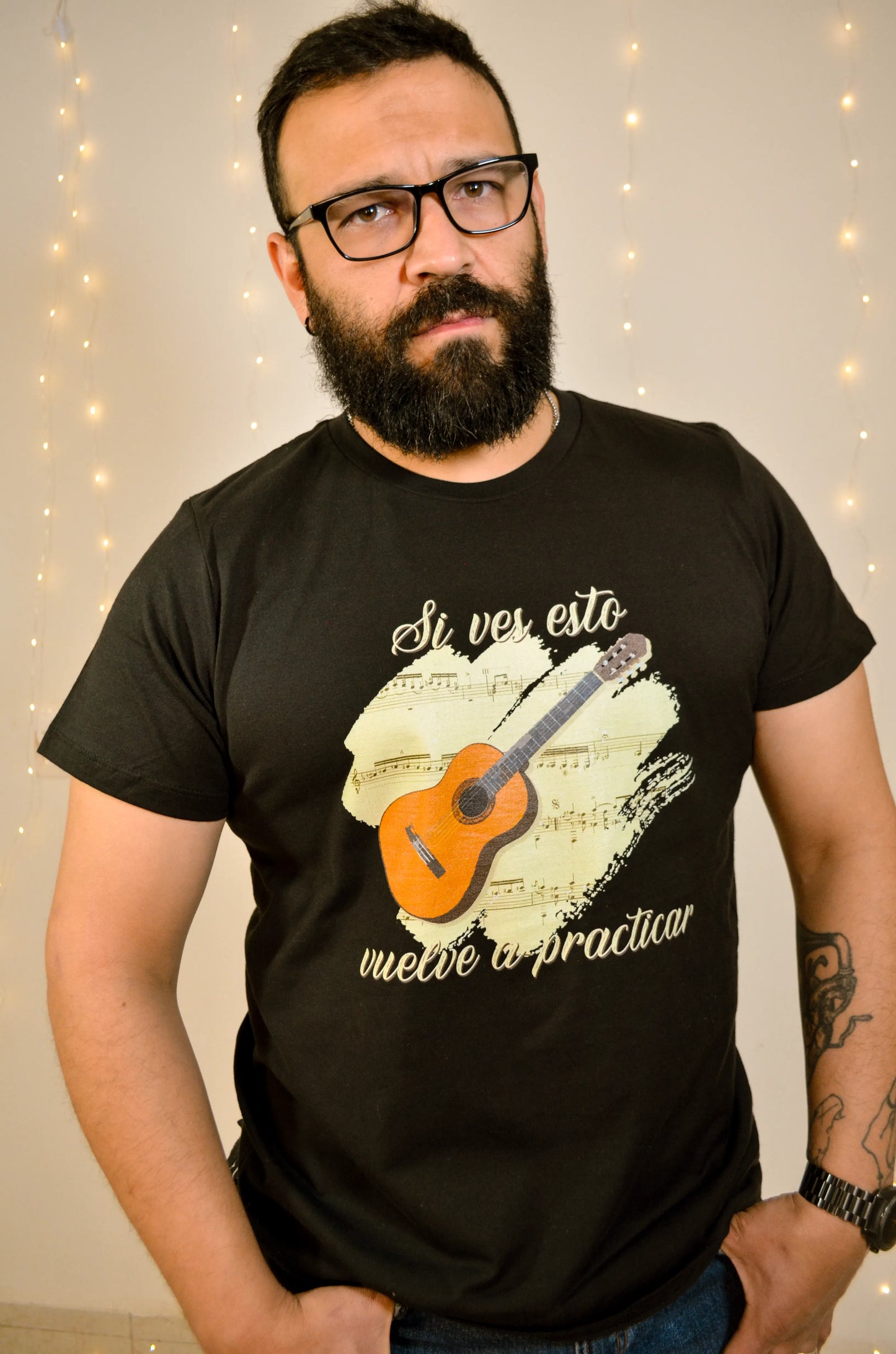 Playera Si Ves Esto Vuelve A Practicar Guitarra Negra