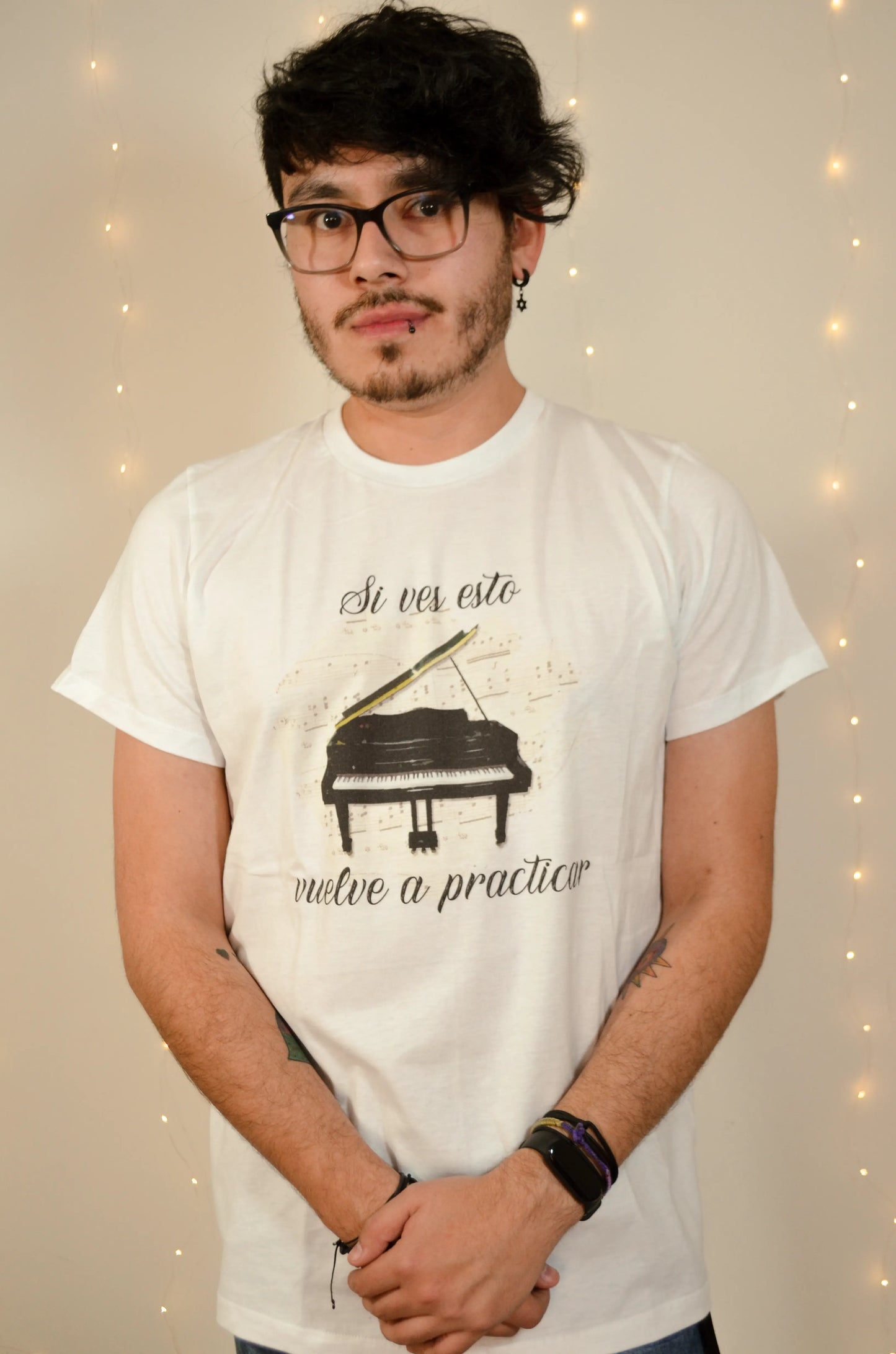 Playera Si Ves Esto Vuelve A Practicar Piano Blanca