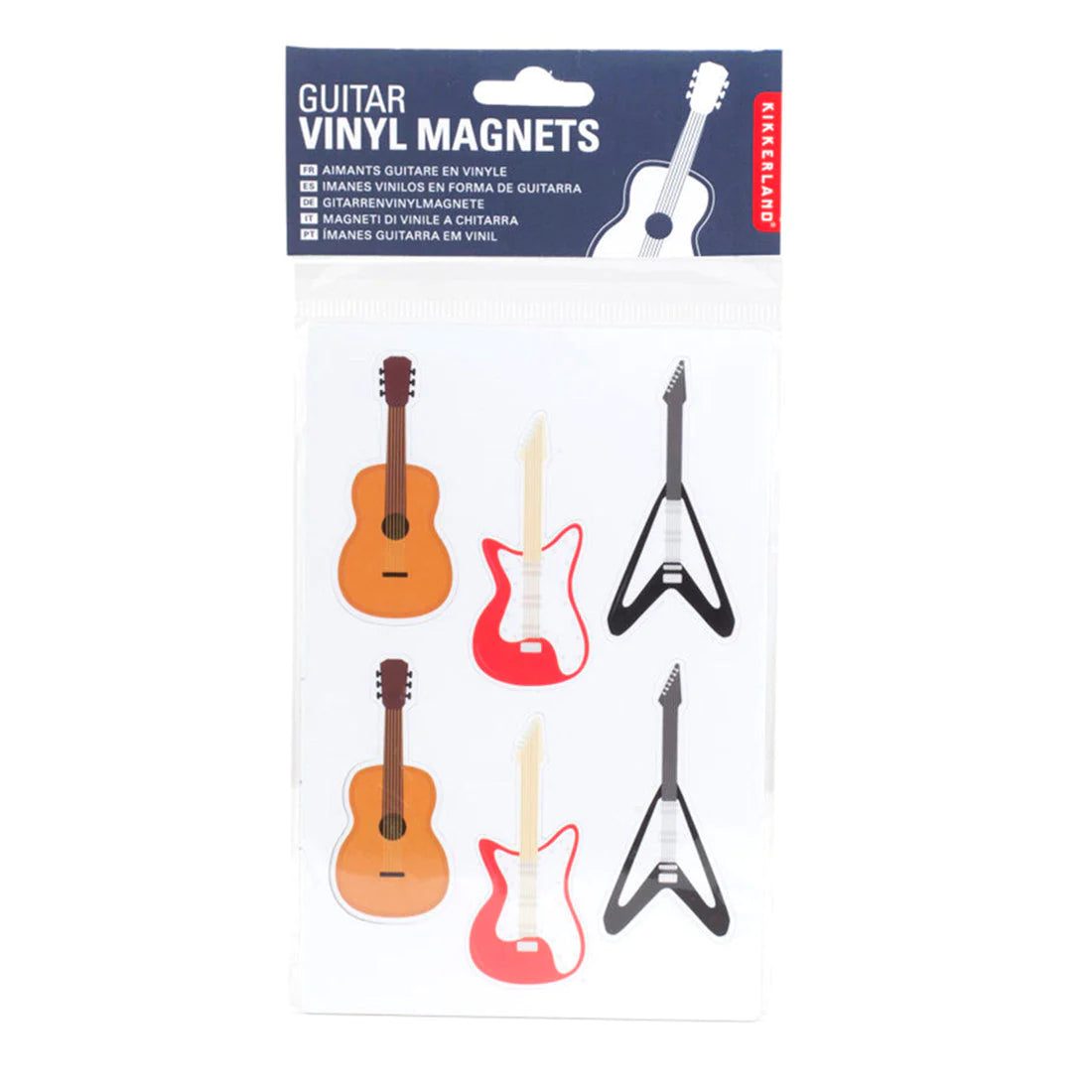 Magnetos de vinilo guitarras 6 pzas