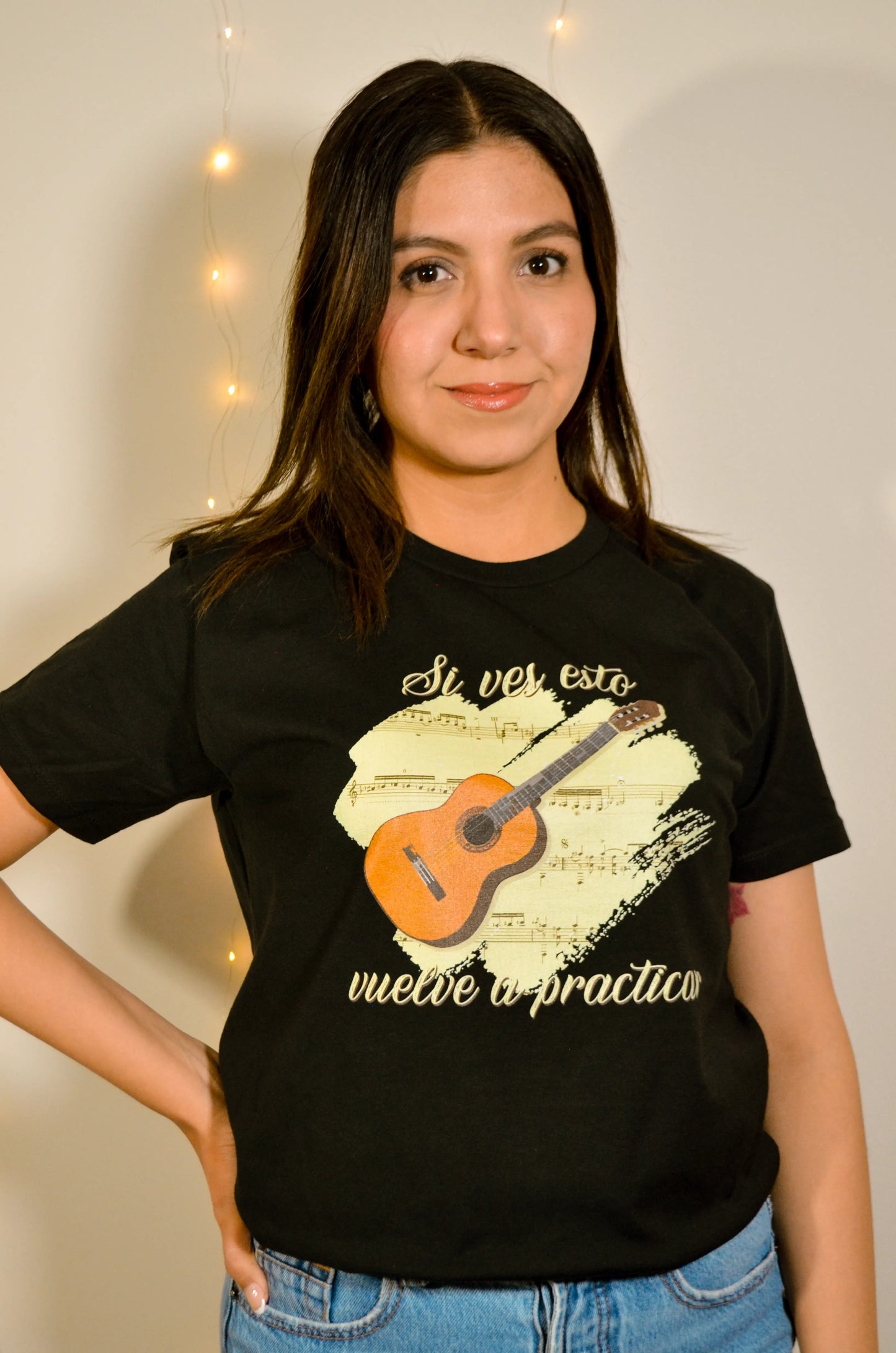 Playera Si Ves Esto Vuelve A Practicar Guitarra Negra