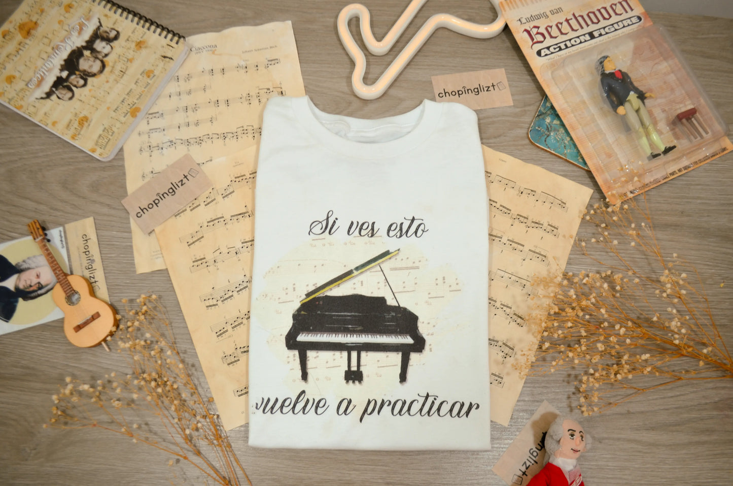 Playera Si Ves Esto Vuelve A Practicar Piano Blanca