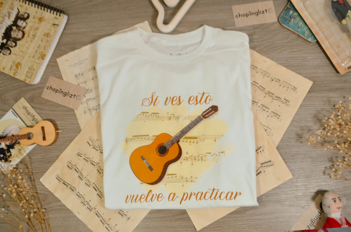 Playera Si Ves Esto Vuelve A Practicar Guitarra Blanca