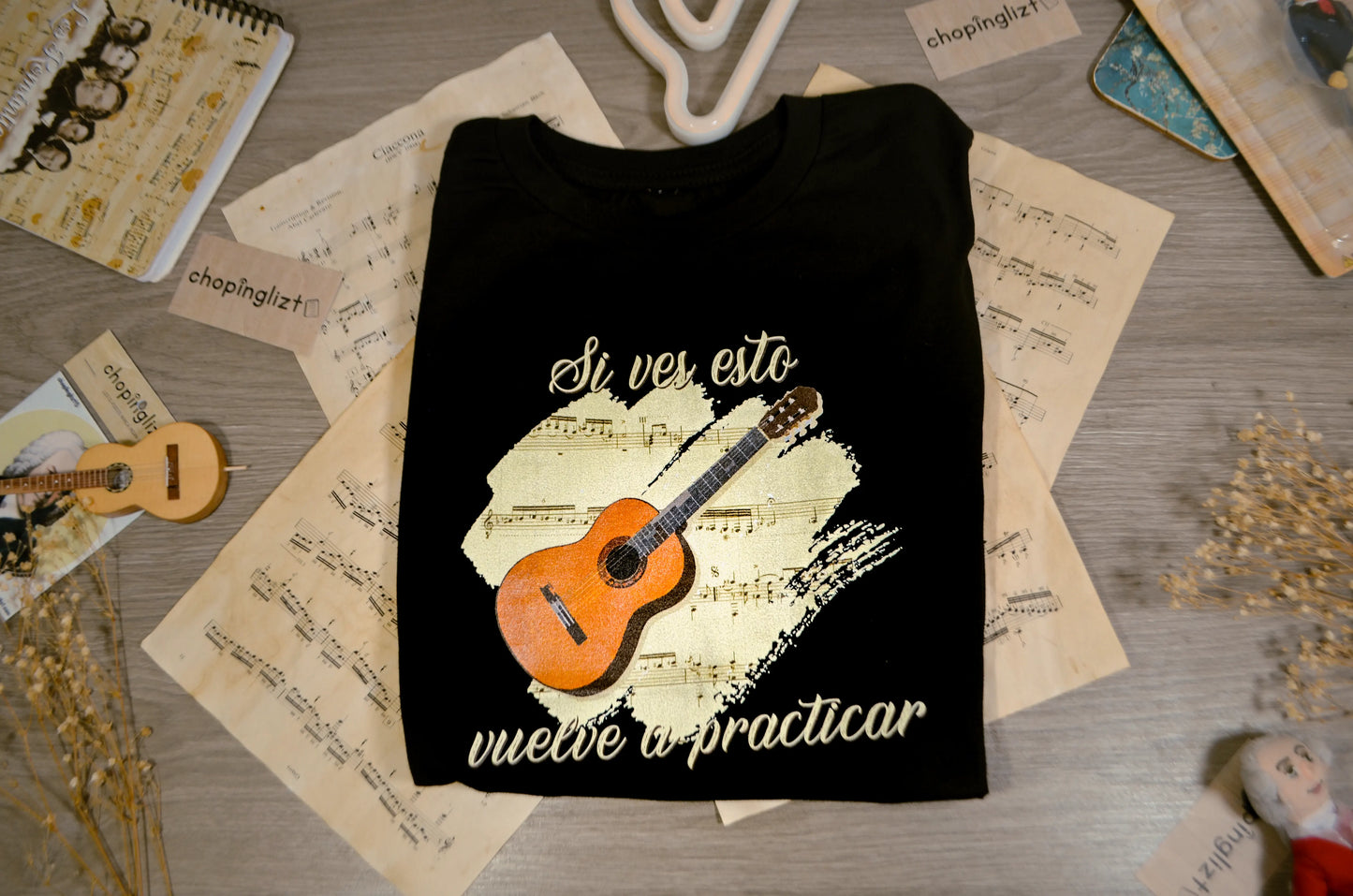 Playera Si Ves Esto Vuelve A Practicar Guitarra Negra